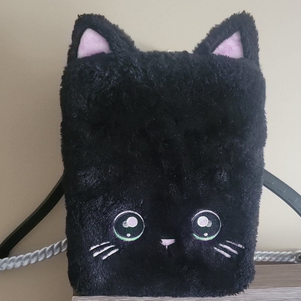 Black Cat Plush Backpack